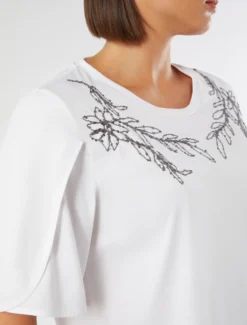 T-shirt in jersey di cotone - BIANCO OTTICO