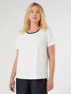 T-shirt in jersey di cotone - BIANCO OTTICO