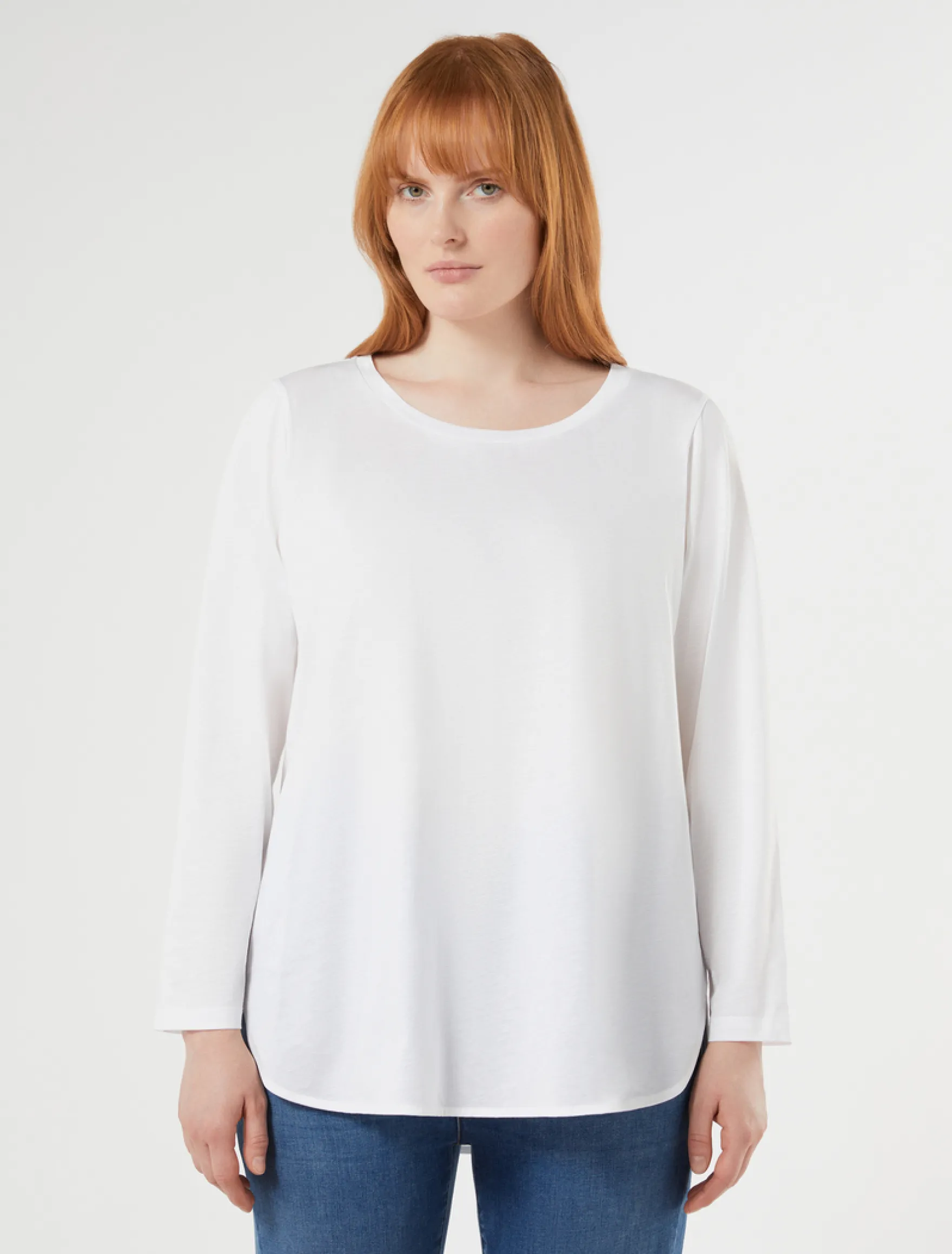 T-shirt in jersey di cotone - BIANCO OTTICO