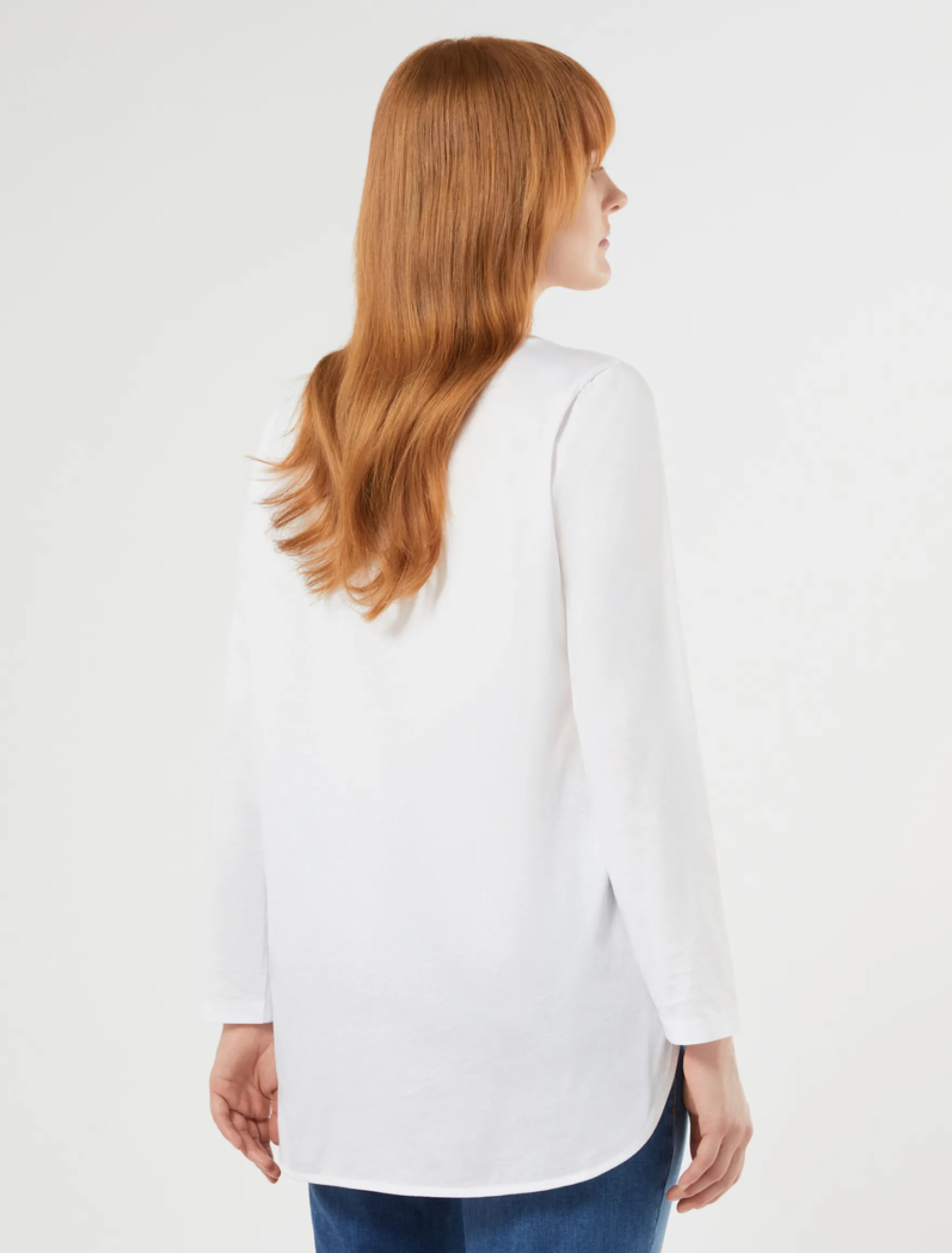 T-shirt in jersey di cotone - BIANCO OTTICO