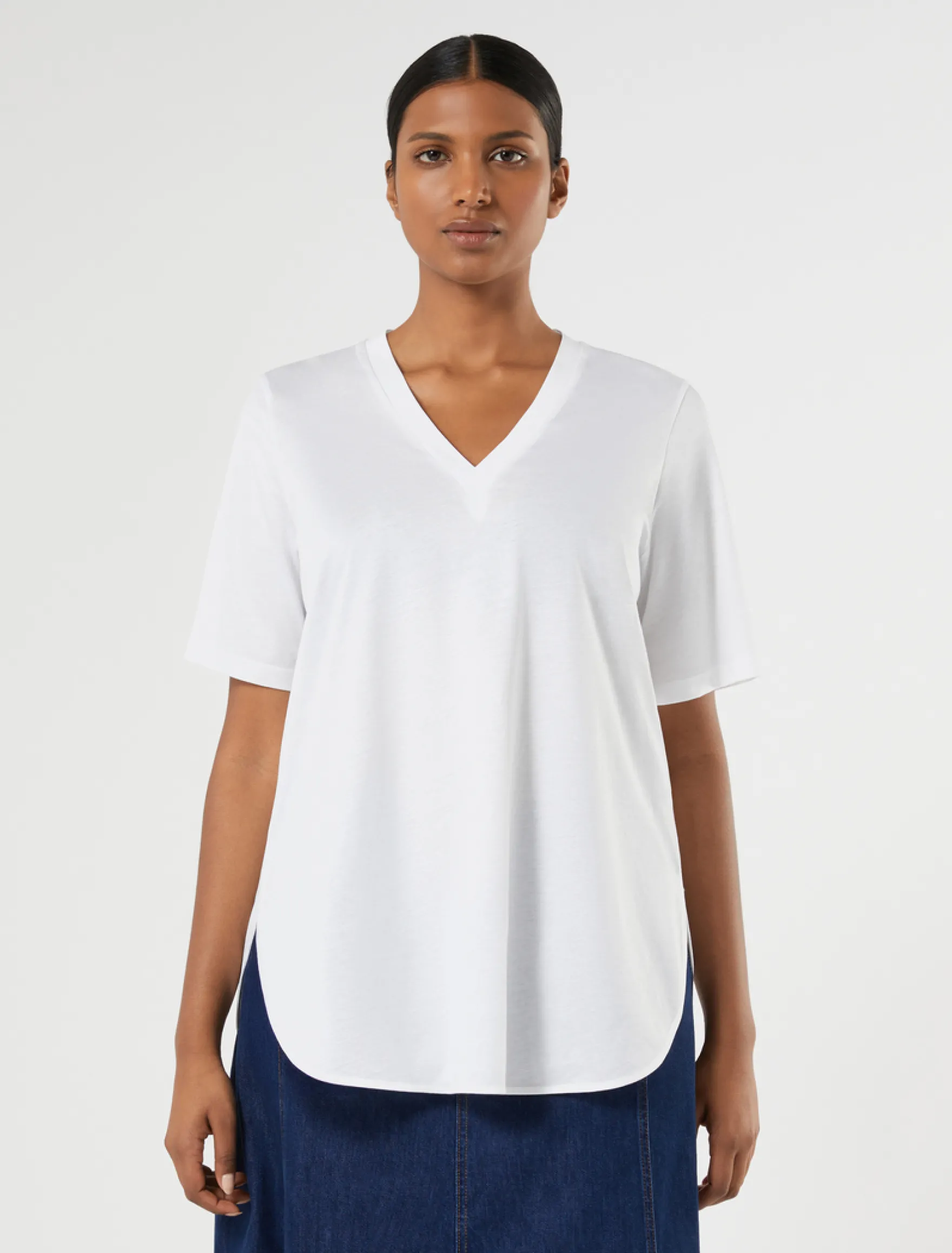 T-shirt in jersey di cotone - BIANCO OTTICO