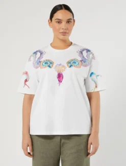 T-shirt in jersey di cotone - BIANCO OTTICO