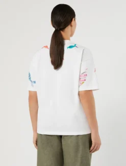 T-shirt in jersey di cotone - BIANCO OTTICO