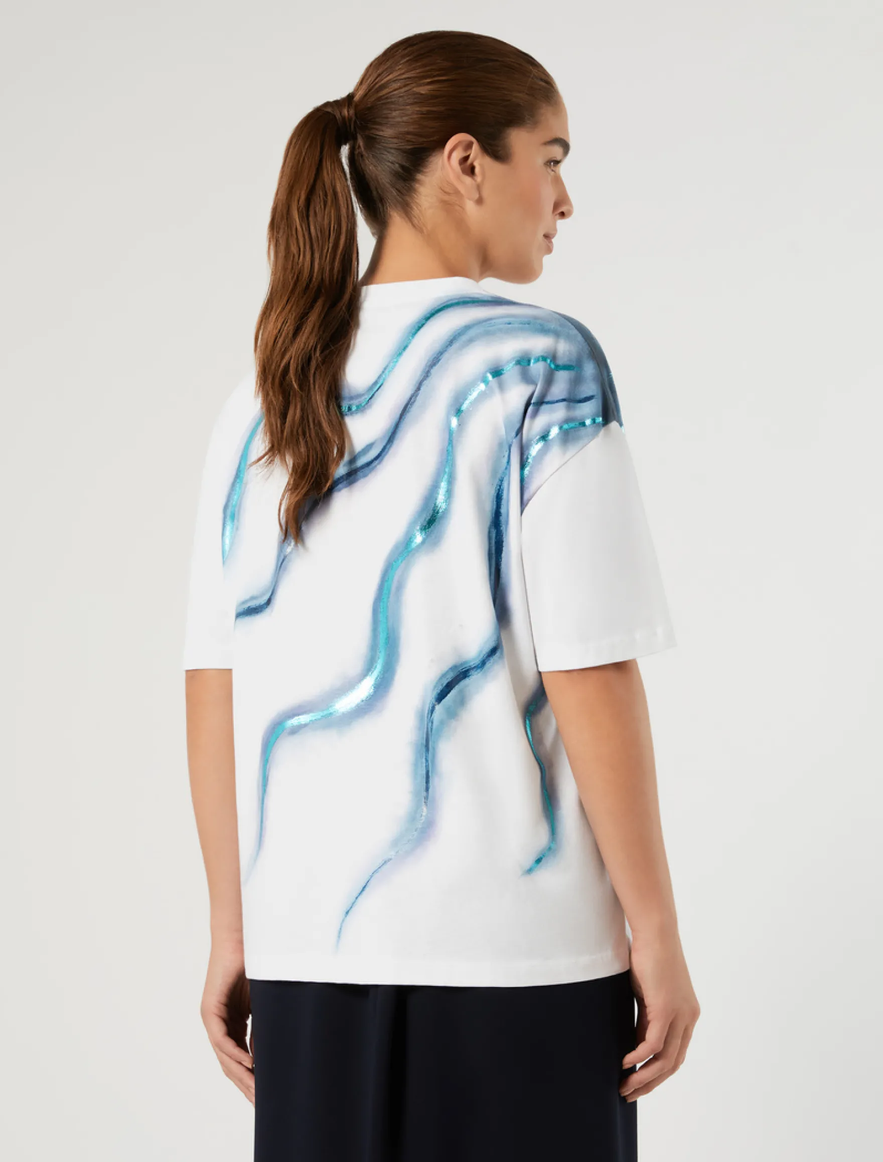 T-shirt in jersey di cotone - BIANCO OTTICO