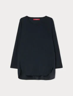 T-shirt in jersey di cotone - BLU