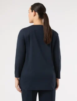 T-shirt in jersey di cotone - BLU