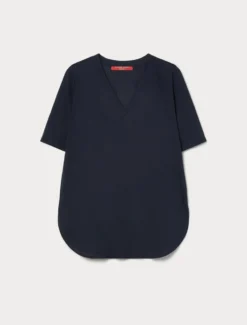 T-shirt in jersey di cotone - BLU