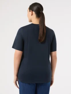 T-shirt in jersey di cotone - BLU
