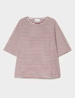 T-shirt in jersey di cotone - BORDEAUX