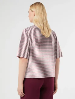 T-shirt in jersey di cotone - BORDEAUX