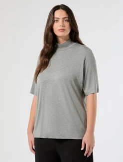T-shirt in jersey di cotone - GRIGIO MEDIO