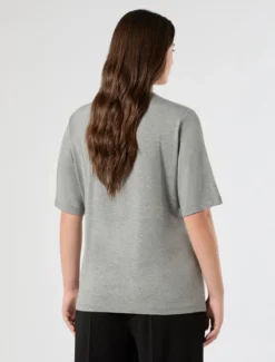 T-shirt in jersey di cotone - GRIGIO MEDIO