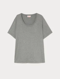 T-shirt in jersey di cotone - GRIGIO MEDIO