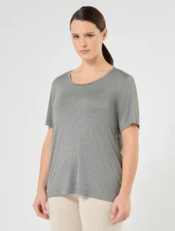 T-shirt in jersey di cotone - GRIGIO MEDIO