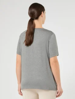 T-shirt in jersey di cotone - GRIGIO MEDIO