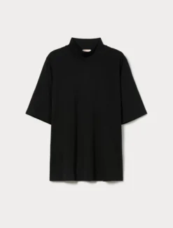 T-shirt in jersey di cotone - NERO
