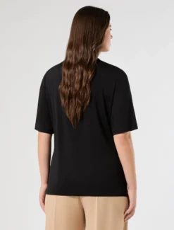 T-shirt in jersey di cotone - NERO