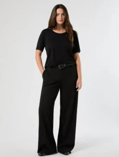 T-shirt in jersey di cotone - NERO