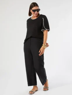 T-shirt in jersey di cotone - NERO