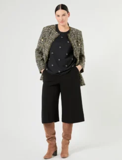 T-shirt in jersey di cotone - NERO