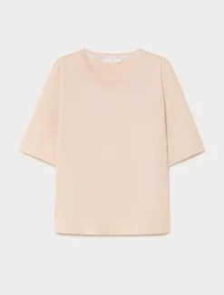 T-shirt in jersey di cotone - ROSA ANTICO