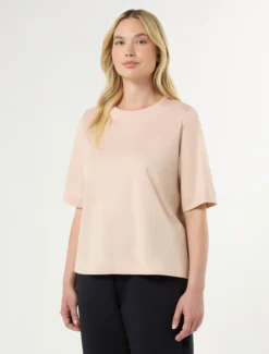 T-shirt in jersey di cotone - ROSA ANTICO