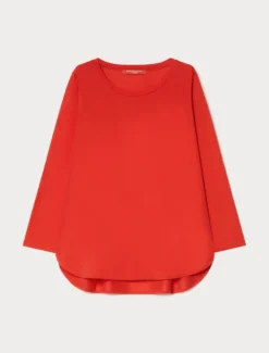 T-shirt in jersey di cotone - ROSSO