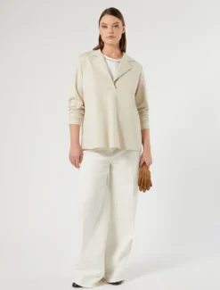 T-shirt in jersey di cotone stretch - BIANCO