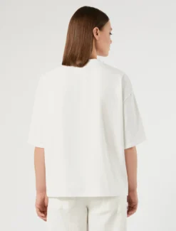 T-shirt in jersey di cotone stretch - BIANCO