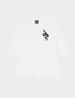 T-shirt in jersey di cotone stretch - BIANCO