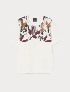T-shirt in jersey di cotone stretch - BIANCO