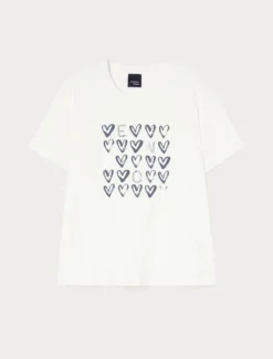 T-shirt in jersey di cotone stretch - BIANCO OTTICO