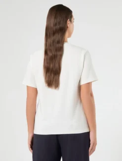T-shirt in jersey di cotone stretch - BIANCO OTTICO
