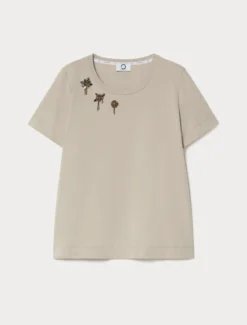 T-shirt in jersey di cotone - TORTORA