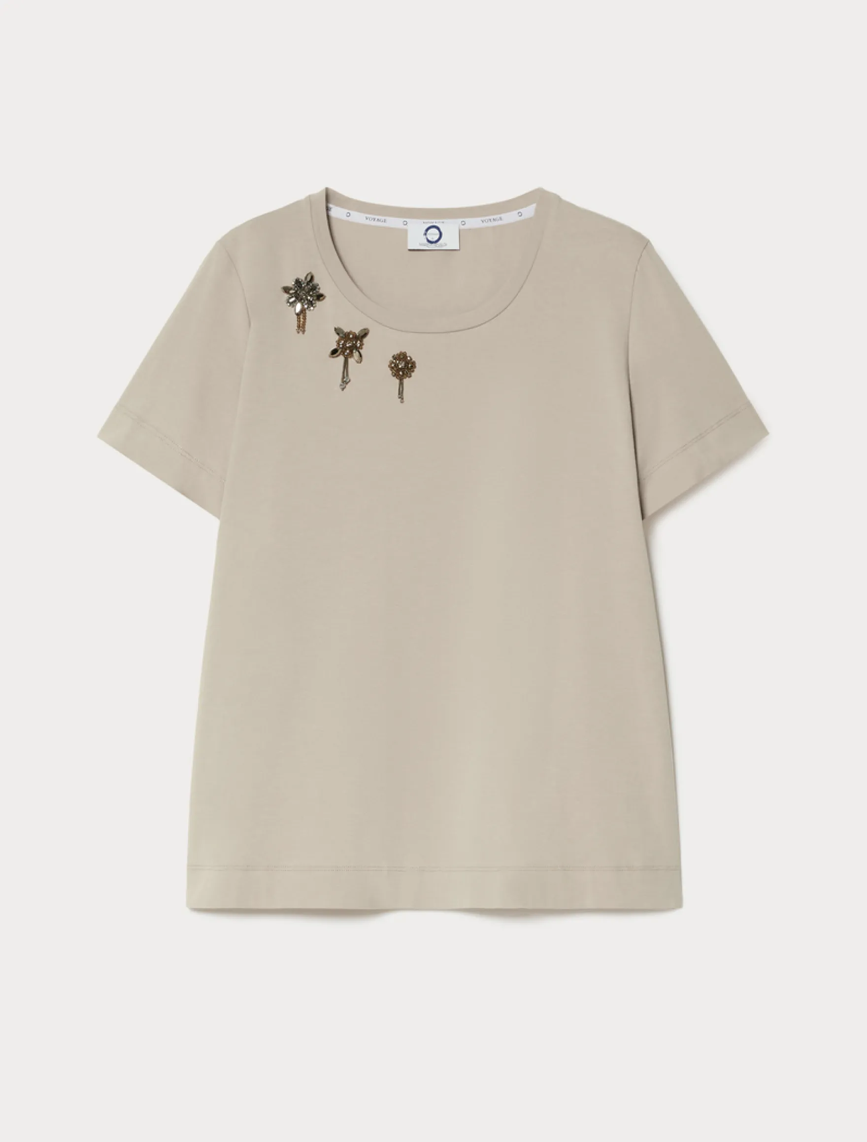 T-shirt in jersey di cotone - TORTORA