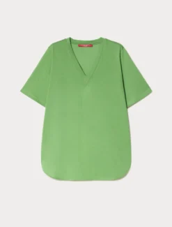 T-shirt in jersey di cotone - VERDE