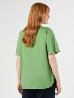 T-shirt in jersey di cotone - VERDE