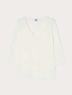 T-shirt in jersey di viscosa - AVORIO