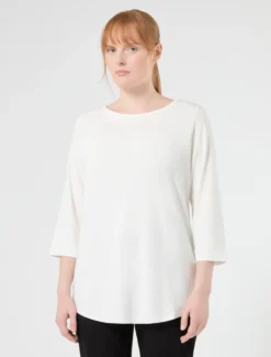 T-shirt in jersey di viscosa - AVORIO