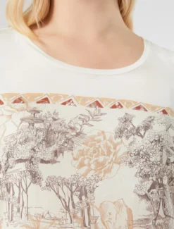 T-shirt in jersey di viscosa - AVORIO