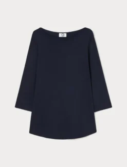 T-shirt in jersey di viscosa - BLU NOTTE