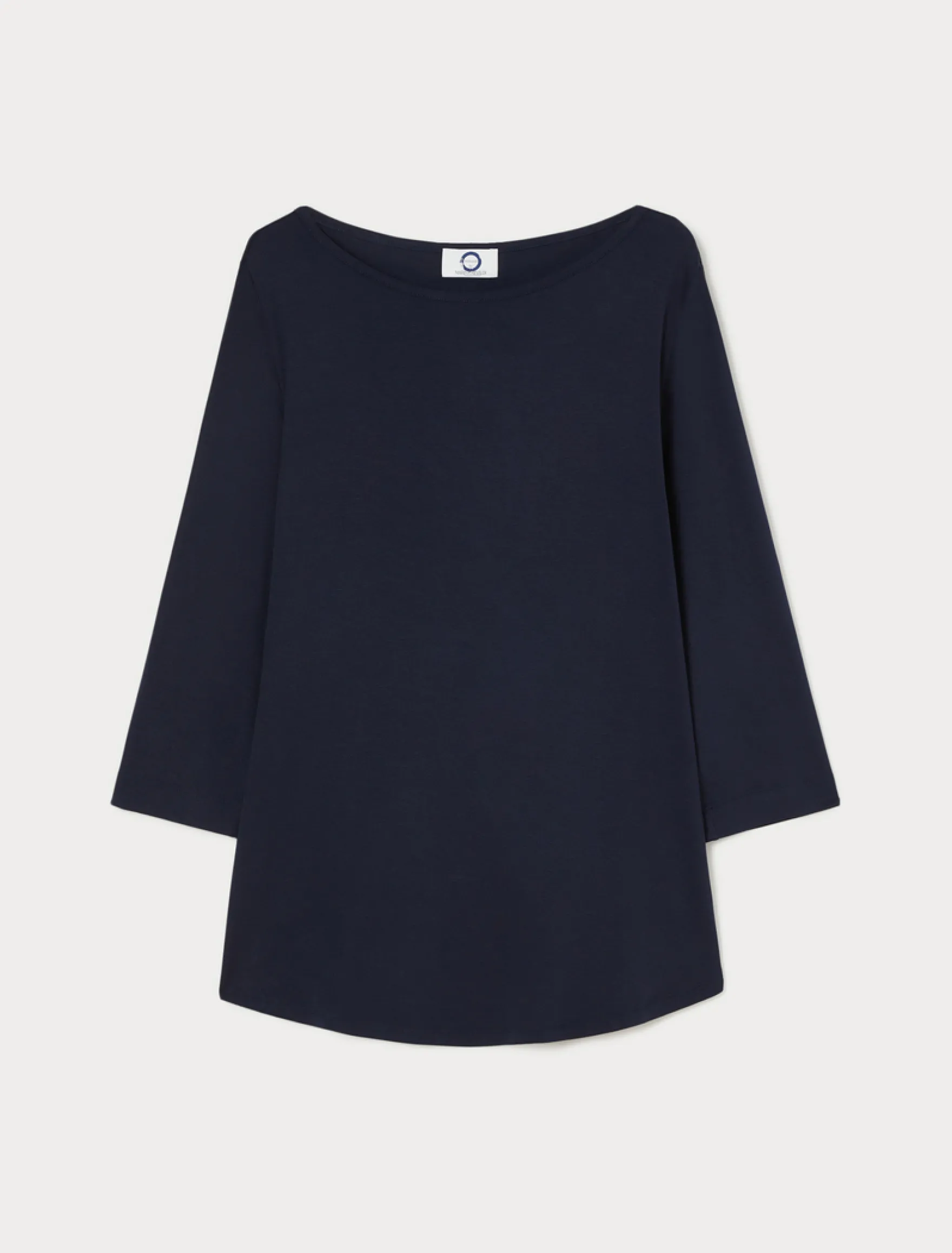 T-shirt in jersey di viscosa - BLU NOTTE
