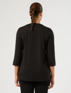 T-shirt in jersey di viscosa - NERO