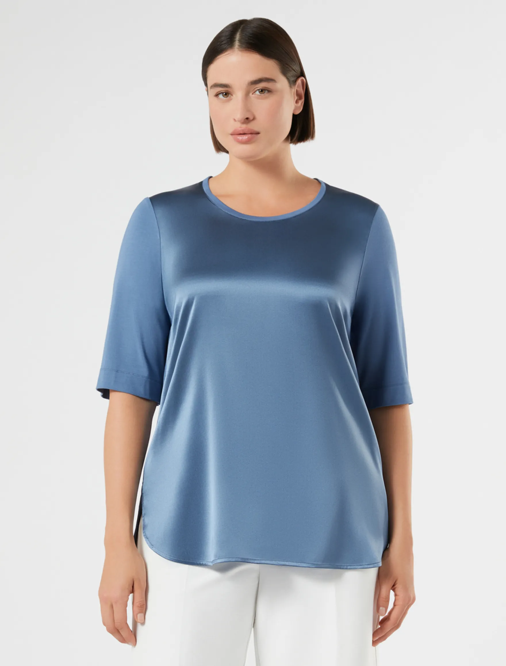 T-shirt in jersey e seta - AVIO