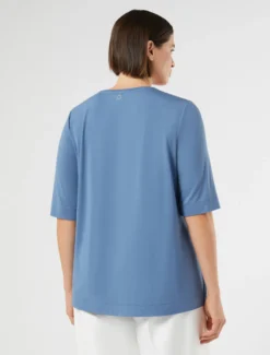 T-shirt in jersey e seta - AVIO