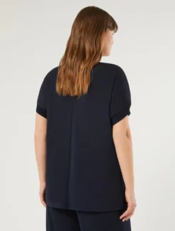 T-shirt in jersey fluido e maglia - BLU NOTTE