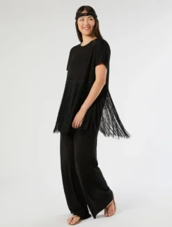 T-shirt in jersey interlock - NERO
