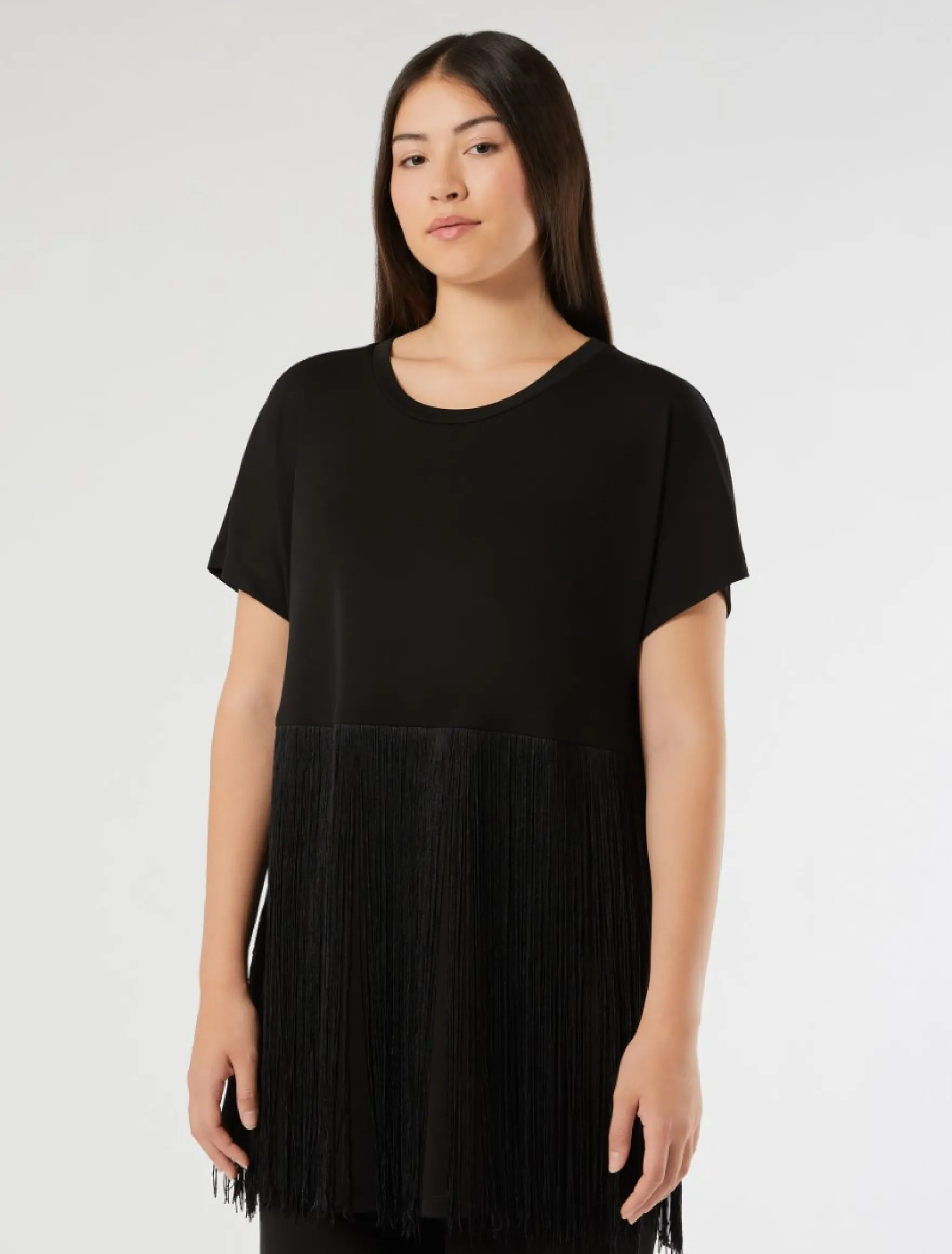 T-shirt in jersey interlock - NERO
