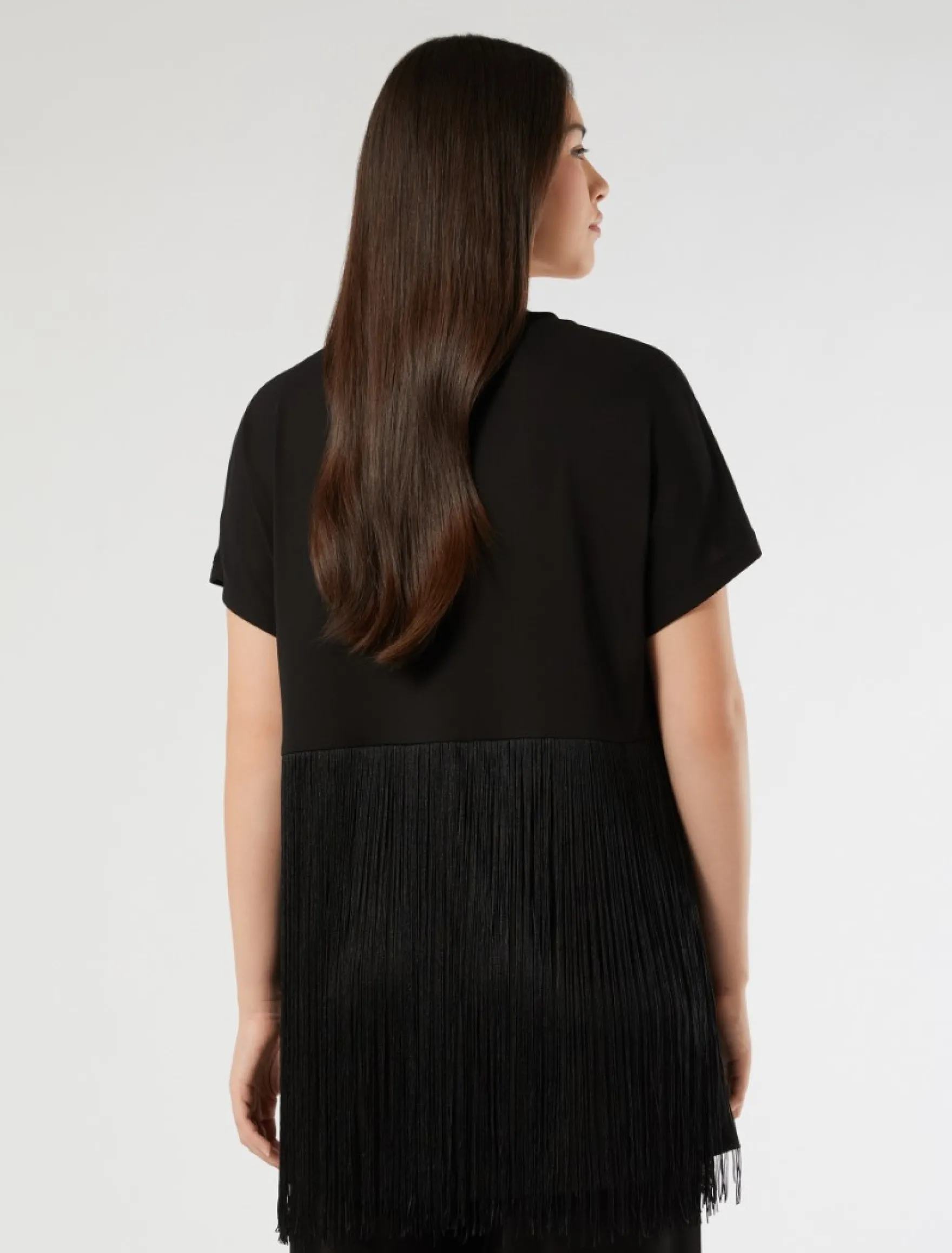T-shirt in jersey interlock - NERO