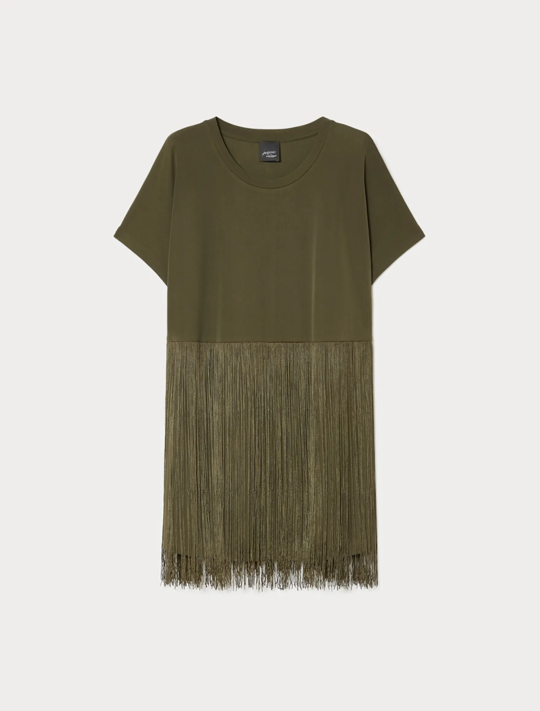 T-shirt in jersey interlock - VERDE KAKI